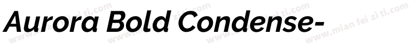 Aurora Bold Condense字体转换